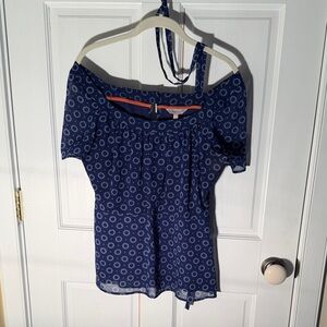 Pepperberry Navy Blue Flowy Top